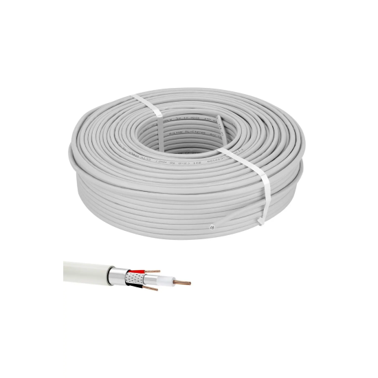 S-link SL-CT2100 2+1 2x0,50 (16x0.18 CCD) Folyolu Lüks 100M CCTV Kablo