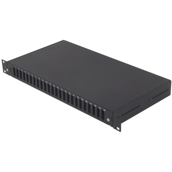 ALFAFONET 24 port SC/ST Coupler için Boş Sonlandırma Patch Paneli 19'' RM,1U F.O.P panel
