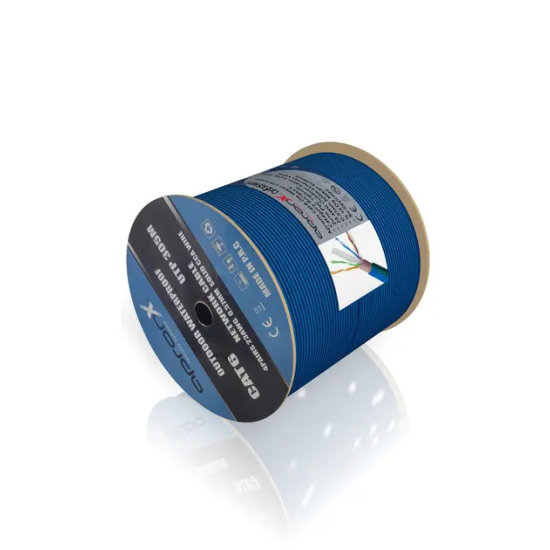 APX-CAT6ODBL 305M CAT6 DIŞ CEPHE MAVİ YALITIMLI İNTERNET KABLOSU
