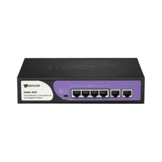 BDCOM S1000-4P2F 4 PORT 100M POE+2 PORT 100M RJ45