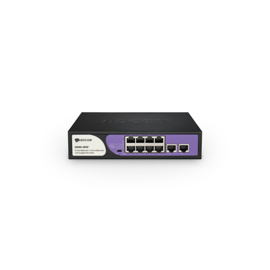 BDCOM S1000-8P2F 8 PORT 10/100 PoE + 2 PORT 10/100 UPLINK / 90W / 100M SWITCH