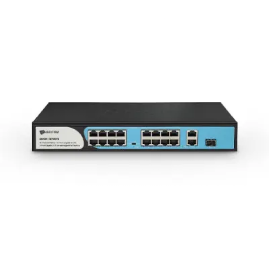 BDCOM S1200-16P2G1S 16 PORT 10/100M POE+2 PORT GİGABİT +1 PORT SFP RACK MOUNTED