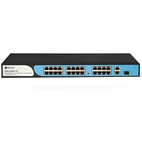 BDCOM S1200-24P2G1S 24 PORT 100M POE+2 PORT GİGABİT UPLINK/1 Port Gigabit SFP 280W