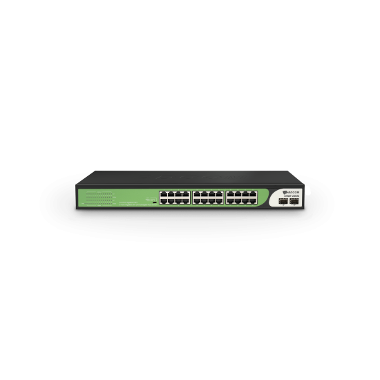 BDCOM S1500-24P2S 24 PORT GİGABİT PoE +2 PORT GİGABİT SFP / 280W / SWITCH