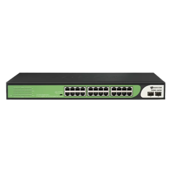 BDCOM S1500-24P2S-370 24 PORT GİGABİT PoE + 2 PORT GİGABİT SFP / 370W / SWITCH