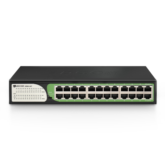 BDCOM S1500-24T2S 24 PORT GE RJ45 UNMNGED+2 SFP Yönetilemez nETWORK Switch