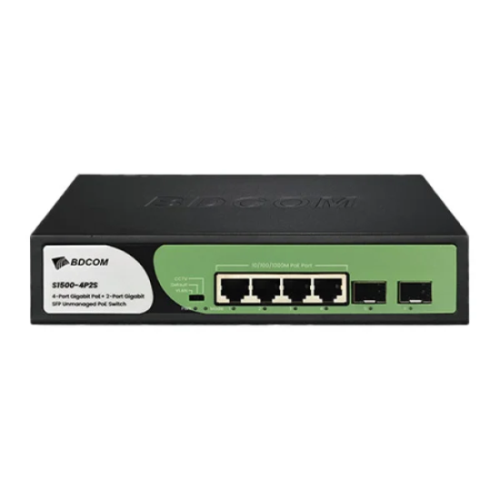BDCOM S1500-4P2S 4-Port Gigabit PoE+ 2-Port Gigabit SFP POE SWİTCH