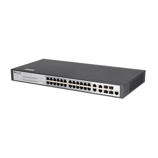 BDCOM S2528-P 24 PORT GİGABİT PoE + 4 PORT GİGABİT TX/SFP COMBO / 400W / YÖNETİLEBİLİR SWITCH
