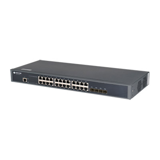 BDCOM S2900-24T4X-2AC 24 Port Gigabit RJ45 + 4 Port 10G SFP+ L3-lite Çift AC-220V Güç Kaynağı
