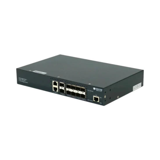 BDCOM S2900-2T10X-2AC L3-Lite Yönetilebilir2 Port Gigabit RJ45+10 Port 10G/GE SFP+  Network Switch ÇİFT POWER