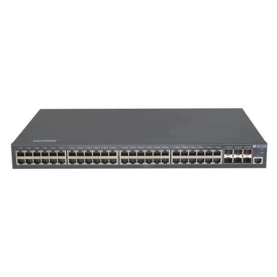 BDCOM S2900-48P6X 48 PORT GİGABİT PoE + 6 PORT 10G GİGABİT SFP / 740W / YÖNETİLEBİLİR OMURGA SWITCH