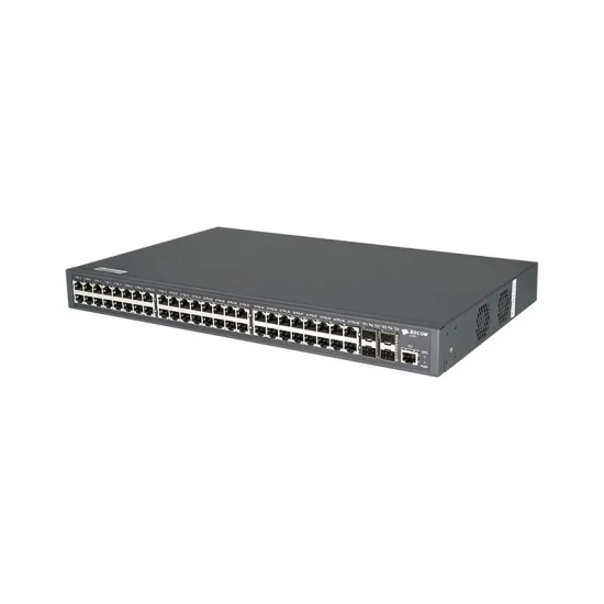 BDCOM S2900-48T4X-DC 48-Port Gigabit RJ45, 4-Port 10G SFP+ 48 Port Yönetilebilir Network Switch