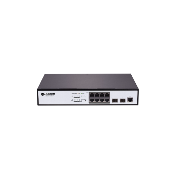 BDCOM S2900-8P4X 8 Port Gigabit PoE+ / 4 Port 10G/GE SFP+ Yönetilebilir PoE Switch 125W