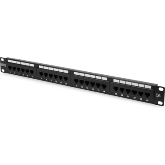 C6 PATCH PANEL 19" 1U 24 PORT