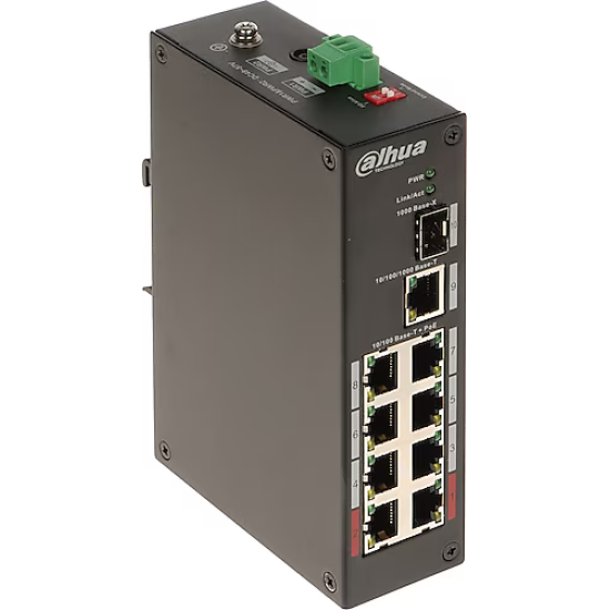 DAHUA PFS3110-8ET-96-V2 8 PORT POE 1 PORT SFP 1 PORT GBIT UPLINK 10/100 SWITCH 96W