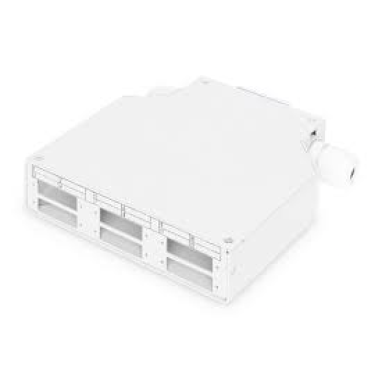 DGTNTL DIN Rail Splicing Box for 6x SC//DX Couplers,  grey