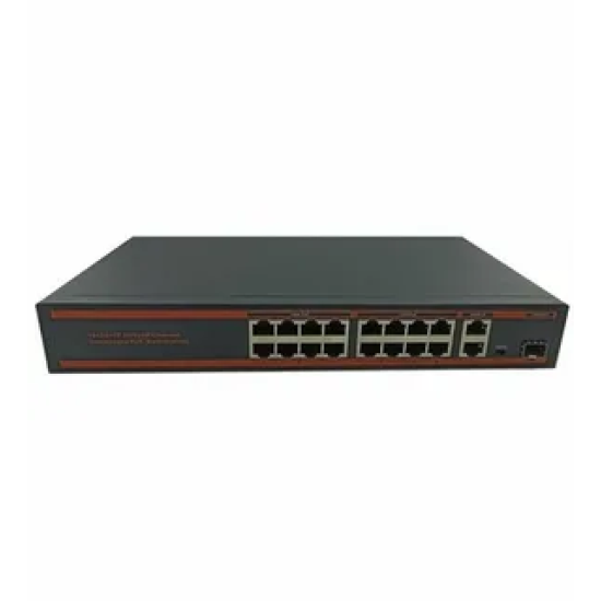 MABEL ND1PD1621LG 16 PORT 10/100 POE SWİTCH 2 PORT GİGABİT UPLİNK 1 PORT SFP SWİTCH 250W