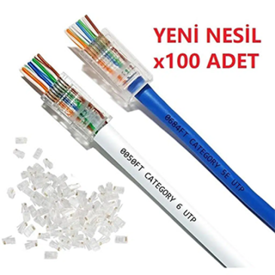 NEVADA YENİ NESİL RJ45 JACK 100'LÜ