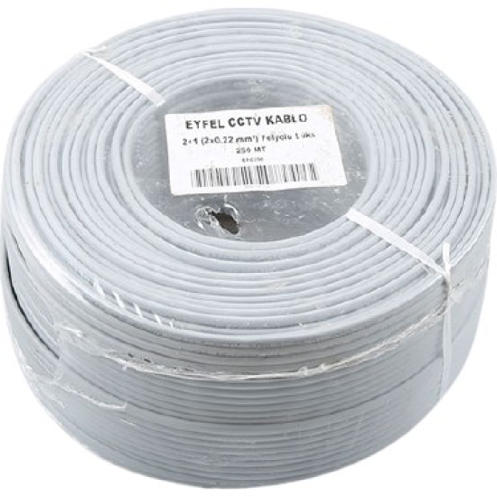 EYFEL 2+1 (2x0,22 mm) FOLYOLU LÜKS CCTV KABLO 250 METRE
