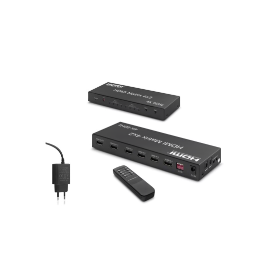 HADRON HDX1334 SWITCH SPLITTER HDMI 2 GİRİŞ 4 ÇIKIŞ MATRIX