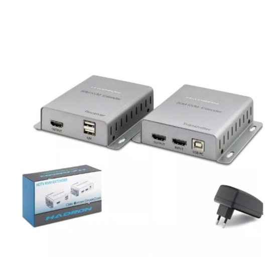 HADRON HDX1355 HDMI KVM EXTENDER 60M GRİ