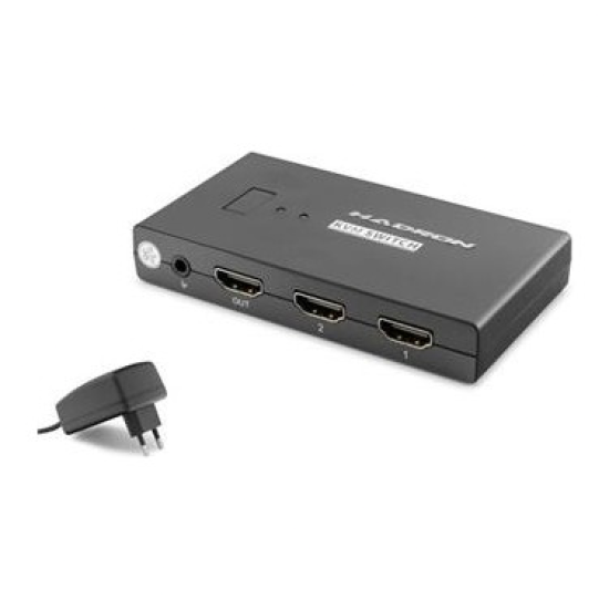 HADRON HDX1373 HDMI KVM SWITCH 2 PORT + 4*USB HDMI KABLOLU SİYAH