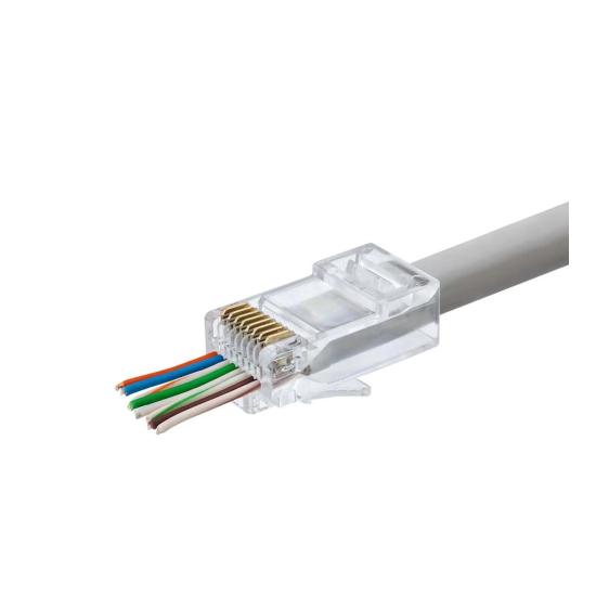 HADRON HDX5030 CAT6 KONNEKTÖR EZ RJ45 100LÜ PAKET ŞEFFAF