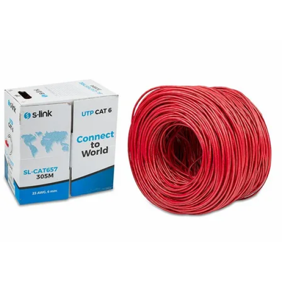 S-LİNK SL-CAT657 CAT6 23AWG 305 METRE İNTERNET KABLOSU