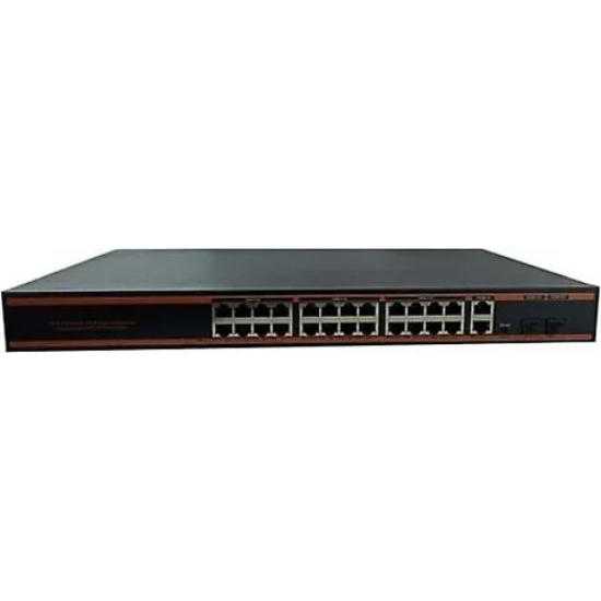 MABEL ND1P2422LAG-24*10/100M bit ports,2*100/1000M Uplink Port ,2*Giga SFP slot Switch ,WatchdoG 24 PORT POE SWİTCH