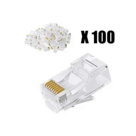 MKMX RJ45 ŞEFFAF JACK 100 LÜK PAKET YENİ NESİL