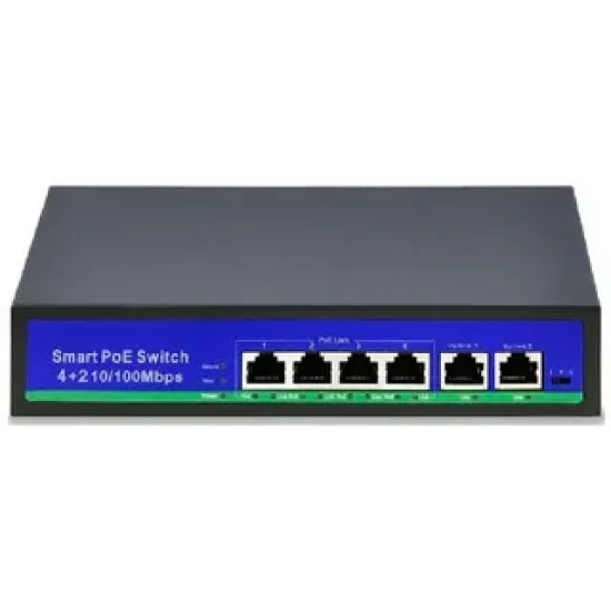 HİSOURCE Hİ-F0420FBL-A 4+2 POE SWİTCH 10/100MBPS