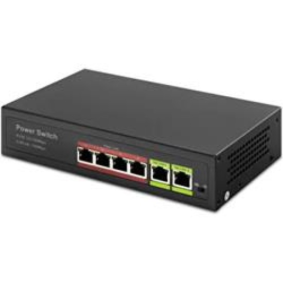 HADRON HD04 POE SWİTCH 4 PORT 2 UPLİNK 4+2 10/100