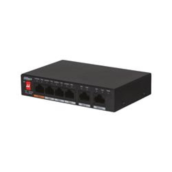 DAHUA PFS3006-4ET-60-V2 4 PORT POE 2 PORT UPLİNK 10/100 SWITCH 60W
