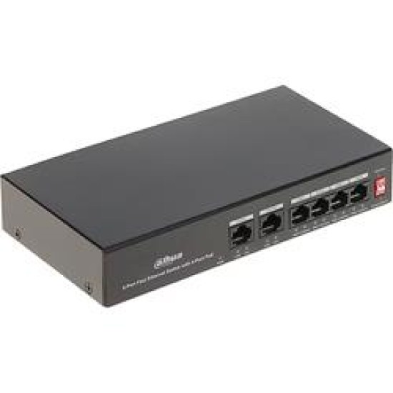 DAHUA PFS3006-4ET-36-V2 4 PORT POE 2 PORT UPLİNK 10/100 SWITCH 36W
