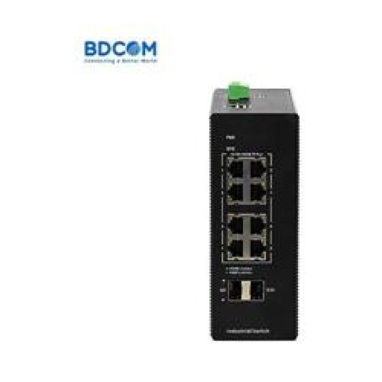 BDCOM IES200-V25-2S8P 240W POE kapasitesi -8-Port Gigabit PoE+- MANAGED INDUSTRIAL POE