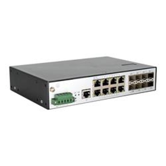 BDCOM IES2000-TW8S8P 8 Gigabit PoE+8 Gigabit SFP L2+ port Yönetilebilir Endüsriyel PoE Switch