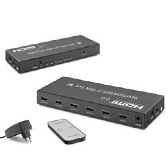 HADRON HD270 SWITCH SPLITTER HDMI 2 GİRİŞ 4 ÇIKIŞ
